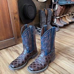 Nocona Turner Chocolate Pirarucu Men’s Western Boot size 9D